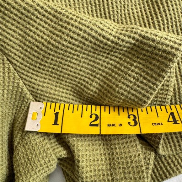 All:Row Women's Waffle Knit Shorts Olive Green Size Small - Picture 4 of 5